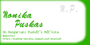 monika puskas business card